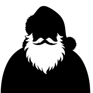 Mustache Santa Claus