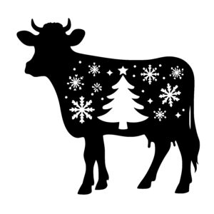 Winter Wonderland Cow