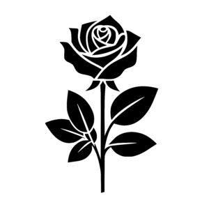 Stylized Rose Silhouette