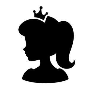 Crowned Girl Silhouette