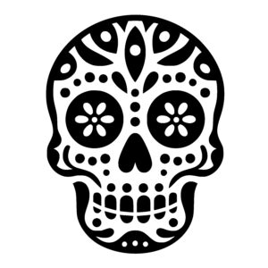 Floral Grin Skull