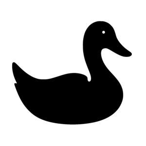 Plump Silhouette Duck