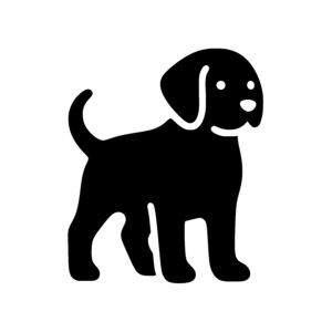 Playful Dog Silhouette