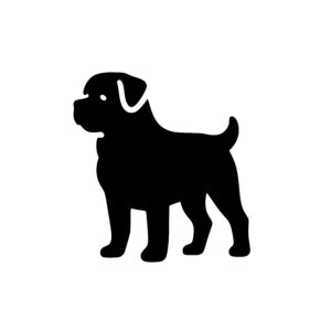 Muscular Dog Silhouette