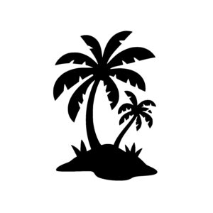 Tropical Twin Palms