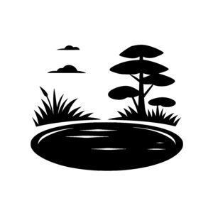 Pondside Peaceful Scene