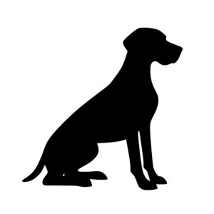 Relaxed Dog Silhouette