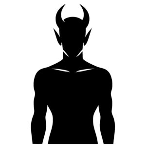 Horned Demonic Silhouette
