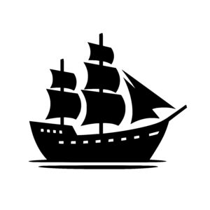 Sail Ship Silhouette