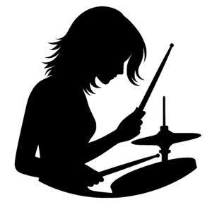 Female Drummer in Motion