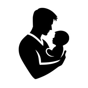 Caring Dad Silhouette