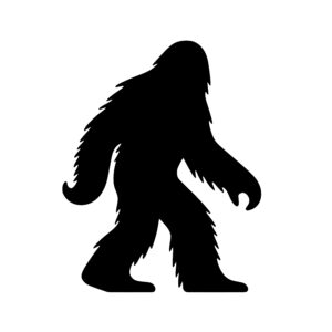 Mythical Bigfoot Silhouette