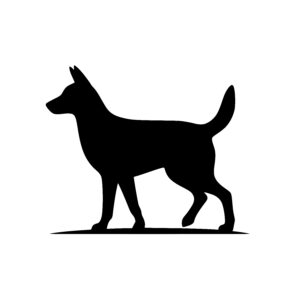 Attentive Dog Silhouette