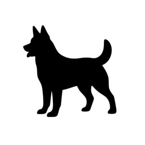Playful Pup Silhouette