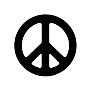 Y-shaped Peace Silhouette