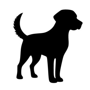 Eager Dog Silhouette