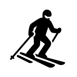 Slope Sprinting Skier