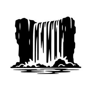 Cascading Waterfall Scene