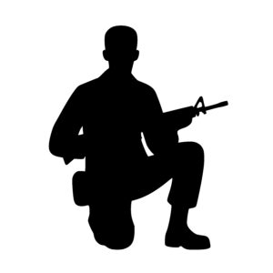 Engaged Military Silhouette