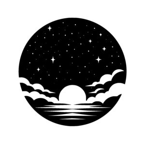 Tranquil Moon Reflection