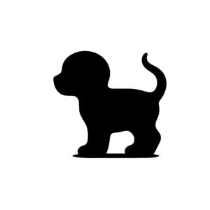 Playful Pooch Silhouette