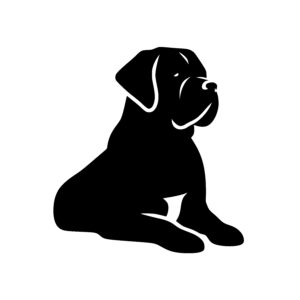 Strong Sitting Guard Dog