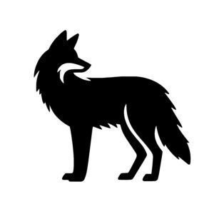 Poised Wolf Silhouette