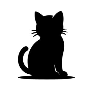 Relaxed Cat Outline