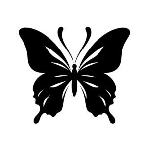 Graceful Butterfly Silhouette