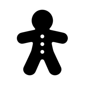 Playful Gingerbread Silhouette