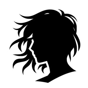 Graceful Women Hair Silhouette