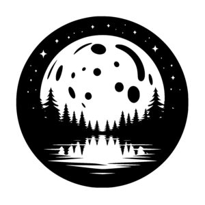 Moonlit Forest Reflections