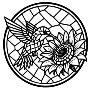 Sunflower Hummingbird Mosaic