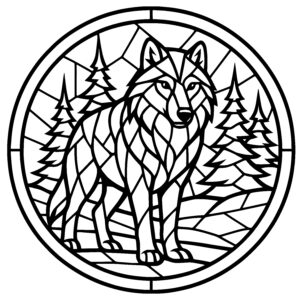 Forest Wolf Mosaic