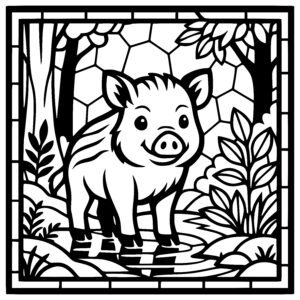 Joyful Boar in Water
