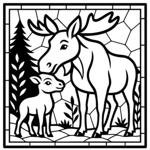Moose Deer in Nature