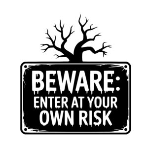 Warning Tree Sign