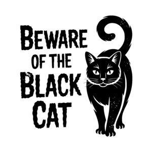 Watchful Black Cat