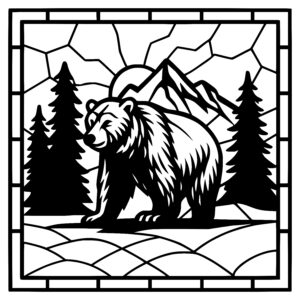 Bear in Forest Shadows