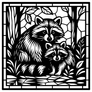 Raccoon Friends Together