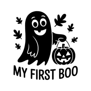 Cheerful Ghost Pumpkin