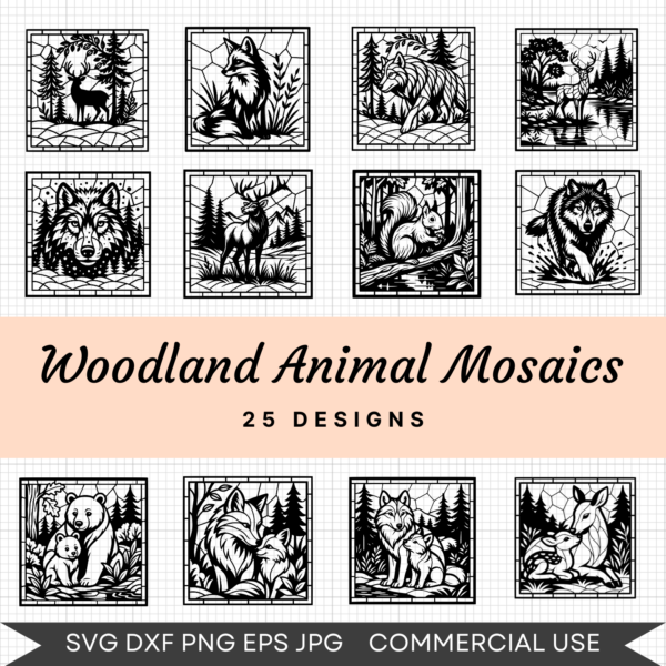 Woodland Animal Mosaics Bundle