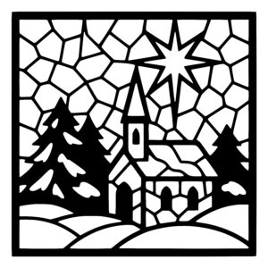 Starry Church Scene