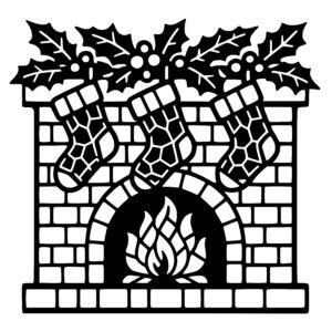 Festive Fireplace Charm