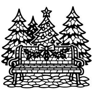 Cozy Winter Bench
