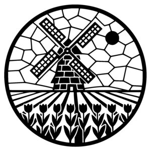 Windmill with Tulips