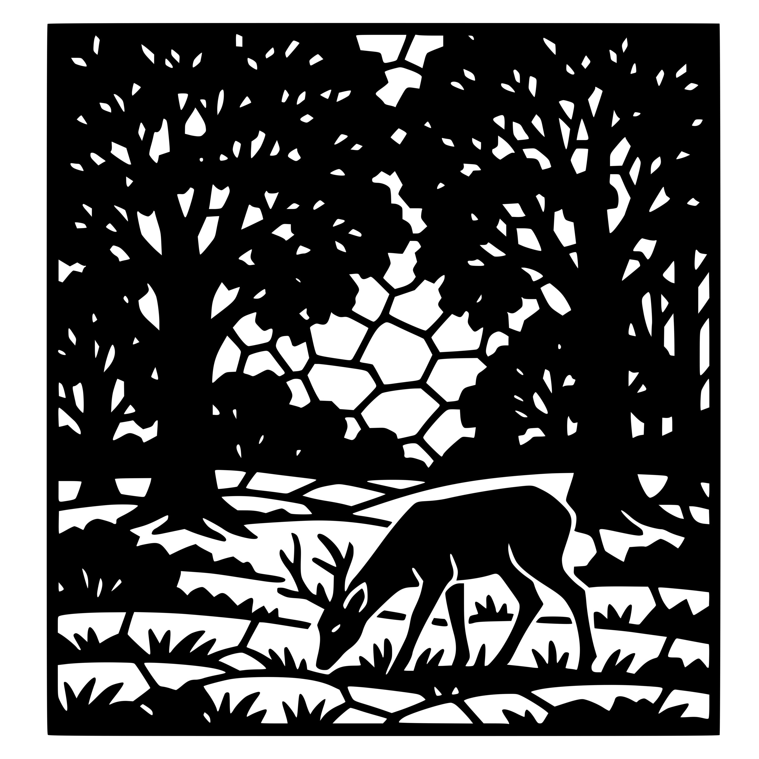 Grazing Deer Haven SVG File for Cricut, Laser, Silhouette, Cameo