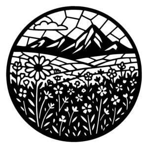 Floral Mountain Serenity