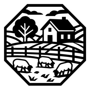 Sheep Grazing Scene