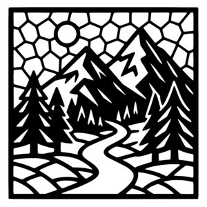 Winding Path to Mountain